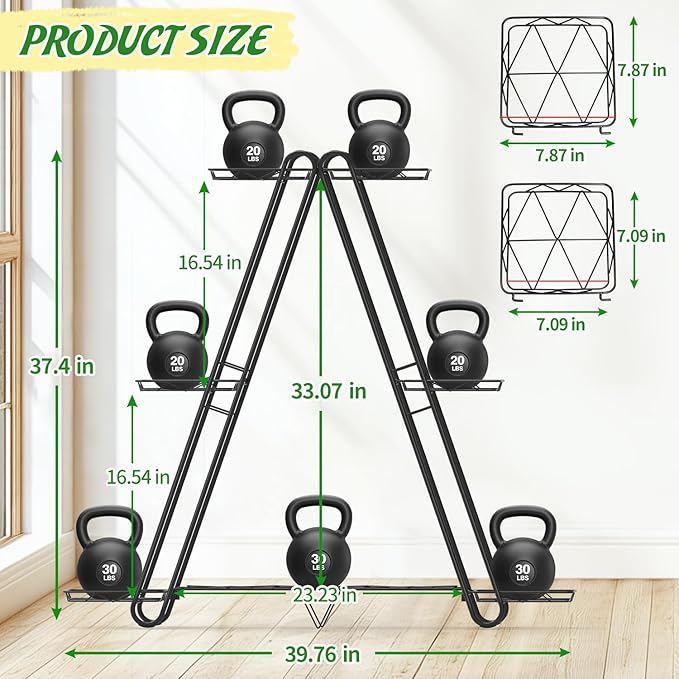 Heavy Duty Metal Plant Stand, Indoor Outdoor Plant Shelf & Rack - 3 Tiers 7 Pots, Plant Holder for Plants/Flowers/Planters, for Living Room Home Corner Patio & Garden