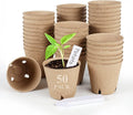 50PCS Peat Pots, 3.15Inch Seed Starting Pots with Drainage Holes Round Nursery Pot, Garden Germination Nursery Pot Bonus 20 Plant Labels