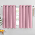 NICETOWN Kitchen Short Blackout Curtain and Drape - Thermal Insulated Solid Grommet Blackout Panel for Patio Bedroom Living Room (Single Panel, 52 inches by 45 inches, Rouge Pink)