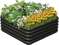 3.0x3.0x1.0ft Raised Garden Bed Kit for Outdoor, PP Material Planter Boxes, Large Garden Box Flower Bed with Easy Assembly, Gardening Containers for Vegetables, Flowers, Herbs, Black