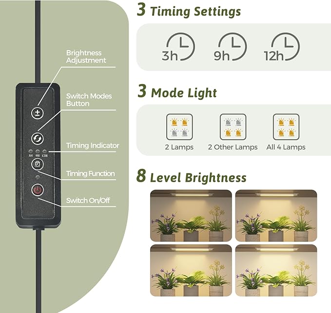 Bamworld Plant Stand with Grow Lights Large Plant Shelf Indoor Hanging Plants 17 tiers Large Plant Shelf for Indoor Plants Display Heavy Duty Plant Rack for Living Room Patio Decor