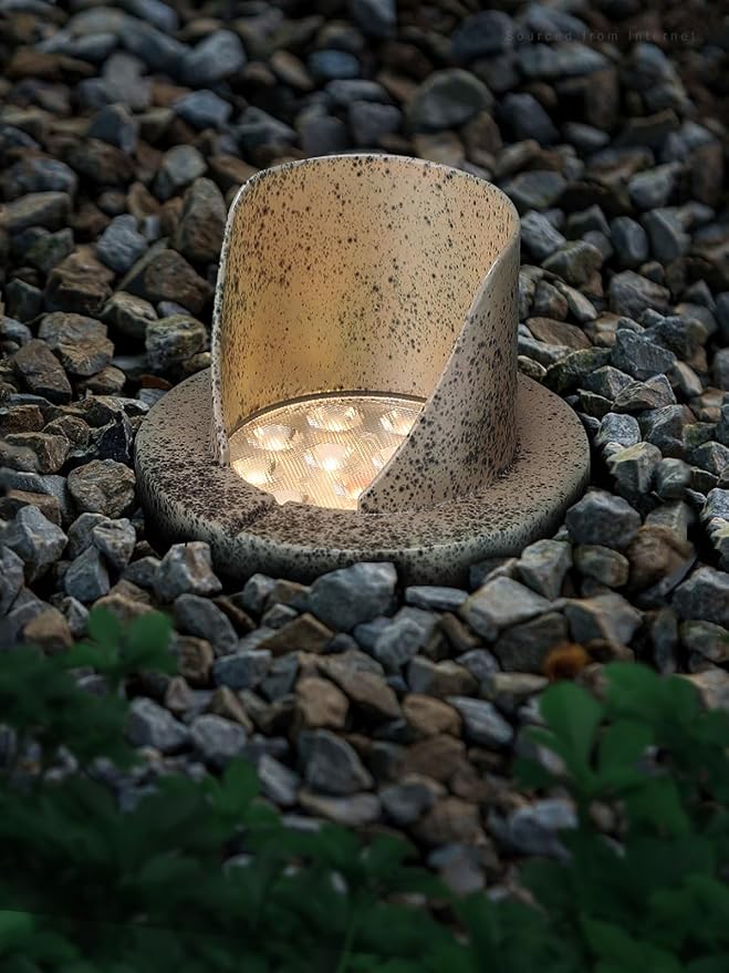 LEONLITE Dia. 4 Inch Well Lights Landscape LED In Ground, Shielded Top, 3000K Warm White, 12-24V AC/DC CRI90 Low Voltage Garden Landscaping, Rock Color Aluminum Housing, Pack of 6