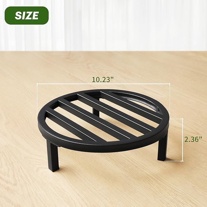 3 Pack 10.23 Inch Metal Plant Stands Outdoor,240 LBS Capacity,Single Plant Stand Indoor for 5-12 Inch Pots,Heavy Duty Flower Pot Stand Stool Riser,Black