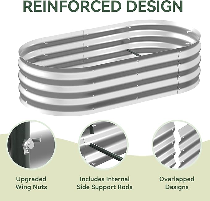 Raised Garden Bed with Sprinkler Timer and Self-Watering System, 4x2x1 ft Elevated Planter Boxes Outdoor with Mesh Cover, Galvanized Raised Beds for,Vegetables,Flowers, Backyard, Patio