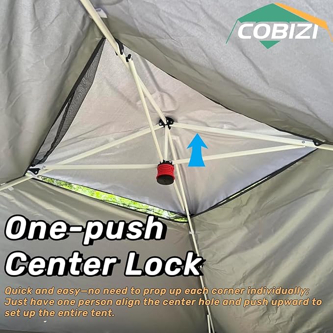 COBIZI 12x12 Pop up Gazebo on Clearance with Mosquito Netting & Sandbags, Outdoor Canopy Tent with 4 Ropes 8 Stakes & Portable Carrying Bag, Patio Portable Gazebo for Garden Backyard & Lawn, Beige
