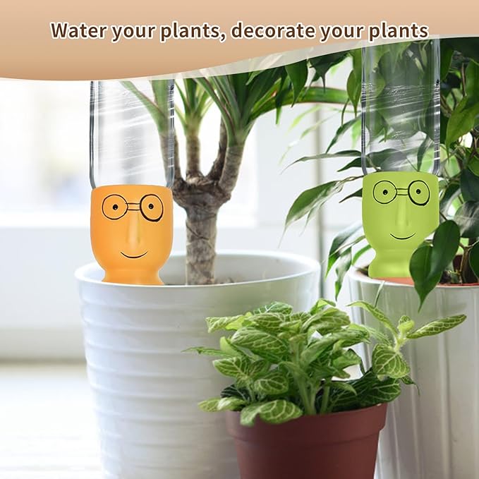 4 PCS Plant Watering Devices, Terracotta Watering Spikes Self Watering Planter Insert Plant Watering Globes for Indoor Outdoor Plants Automatic Vacation Plant Waterer with Slow Release Watering System