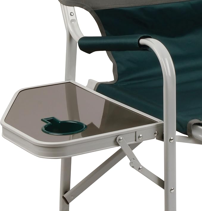 Coleman Outpost Elite Folding Camping Chair with Side Table & Cup Holder, Weather-Resistant Portable Chair with Arm Rests