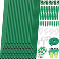 Lezmarket 150 Pack Garden Stakes(16" Each), Plant Support Stakes, DIY 4ft 5ft 6ft 7ft Sturdy Fiberglass Plant Sticks Support Garden Trellis for Growing Climbing Tomato Vegetables Flowers