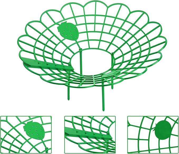 Iceyyyy 10 Pack Strawberry Plant Stand Supports-Strawberry Plant Support Stand Rack with 4 Support Feets-Growing Frame Holder Cage to Keep Berries Clean and Prevent Rot(10 Pack)
