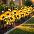 Solar Sunflower Lights Outdoor 6 Pack Sunflower Firefly - Gifts for Mom Women Grandma, Waterproof Flower Lights for Garden Pathway, Birthday Mothers Day Decor