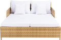 SAFAVIEH Outdoor Collection Cadeo Natural/White Cushion Daybed PAT7500D