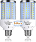 2-Pack 200W Equivalent LED Corn Light Bulb 3000 Lumen 6500K Cool White Daylight 30W LED Corn Lamp E26/E27 Medium Base for Indoor Outdoor Warehouse Garage Basement Backyard Factory Barn and Many Areas