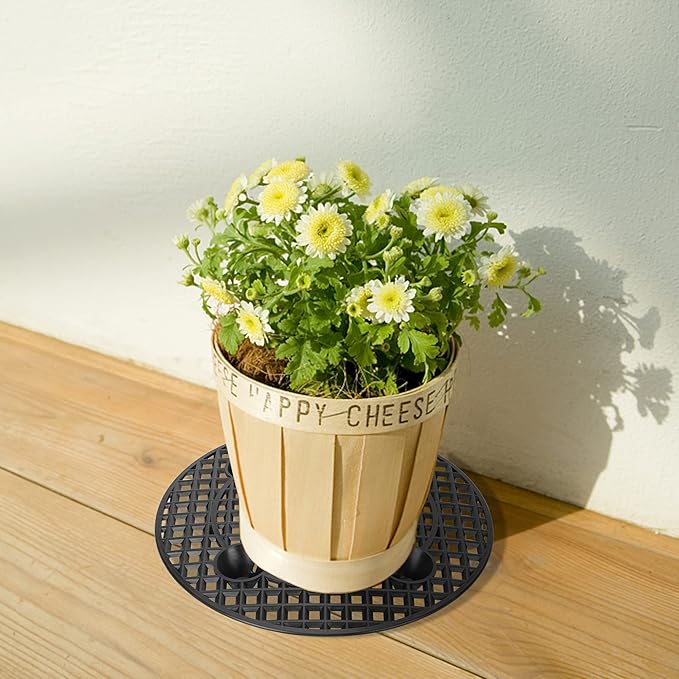 moonoom 2 Pieces Plant Level Pot Elevator-12 Inch Diameter Big Plant Stands ,Heavy Planter Holder Potted Plant Stand for Deck or Patio
