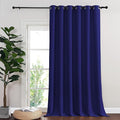 NICETOWN Blackout Sliding Glass Door Curtains, Room Darkening Thermal Insulated Curtains for Living Room Bedroom, Extra Wide Window Drapes, 1 Panel, W80 x L118, Navy Blue