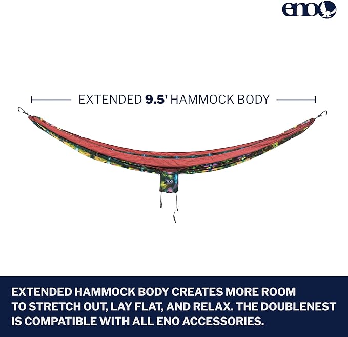 ENO, Eagles Nest Outfitters DoubleNest Lightweight Camping Hammock, 1 to 2 Person, Special Edition Colors, ATC
