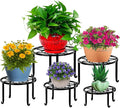 5 Pack Metal Plant Stands,Heavy Duty Potted Holder for Flower Pot,Indoor Outdoor Metal Rustproof Iron Garden Container Round Supports Rack for Planter