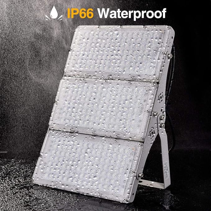 CHARON 300W LED Flood Light, 24000LM Super Bright Outdoor Security Lights with Wider Lighting Angle, 6000K Daylight White, IP66 Waterproof Outdoor Lighting for Garage, Garden, Lawn, Yard, Parking Lot