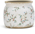 Flower Pot,Vintage Ceramic Pot for Planter with Drainage Holes, 6.29 inch Ice Crack Glazed Indoor Planters Pot for Indoor,Tucan Home Decor,Gardening Gifts,Green (French)