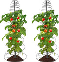 2 Pack 72in Tall Spiral Frame Trellis for Climbing Plants Outdoor, Heavy Duty Metal Garden Plant Tower, Rustproof Support for Pole Bean Cucumber Sweet Peas Clematis Vines, Anti-Tip Pot Indoor Decor