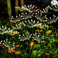 Solar Garden Lights 2 Pack Twinkling Solar Firework Lights with 2 Modes 120LED, Solar-Powered Light for Outside Yard Pathway Garden Decor Outdoor Waterproof, Gardening Gifts for Women Mothers Day,Warm