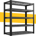 REIBII Garage Shelving 3200LBS, 5-Tier Storage Shelves, Adjustable Industrial Metal Shelving Unit for Garage, Basement, Pantry, Warehouse,Commercial, 36" W x 16" D x 72" H