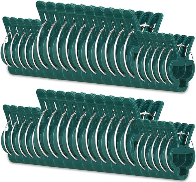 40 Pcs Plant Support Clips,Flower and Vine,Garden Tomato Plant Support Clips for Supporting Stems,Vines Grow Upright Climbing,Tool for Straightening,Tomato Cage,Trellis. 2 Sizes in one Pack