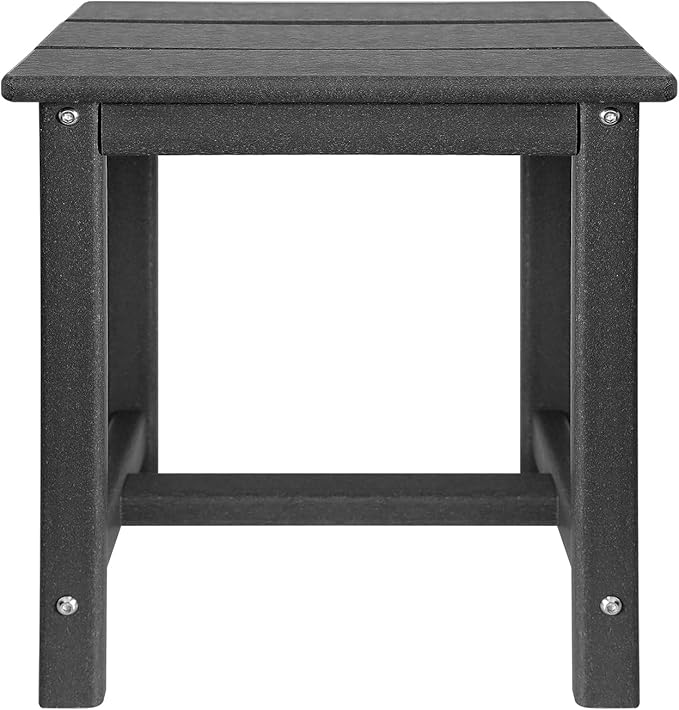 Adirondack Square Side Table,one-Tier Outdoor end Table, Patio Side Table for Pool,Porch,Backyard,Relaxing Companion
