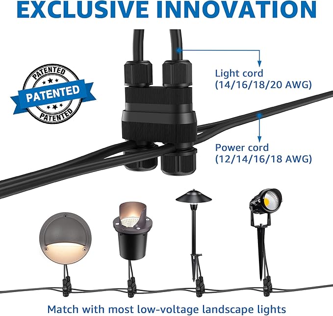 SUNVIE 12 Pack Low Voltage Deck Lights 5W LED Landscape Step Stair Lights Outdoor with Fastlock2 Wire Connector 3000K 12-24V Accent Lighting for Garden Post Fence 3.2FT ETL Listed Cord