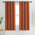 NICETOWN Blackout Short Curtain 63 inches Long for Windows, Thermal Insulated Curtain Grommet Room Darkening Window Treatment for Bedroom/Living Room, 1 Panel, W46 x L63, Burnt Orange
