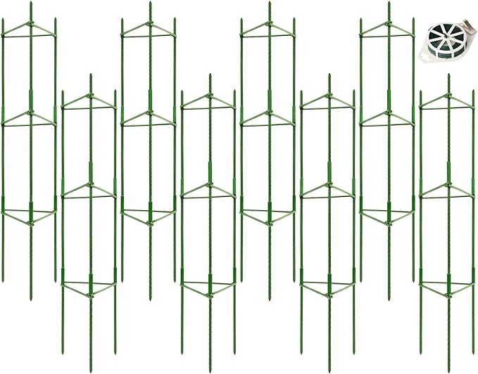 Legigo 8-Pack Tomato Cage for Garden Plant Support- Up to 48inch Garden Stakes Tomato Cage, Tomato Trellis for Potted Plants, Tomato Cages Plant Stakes for Climbing Vegetables Plants Flowers
