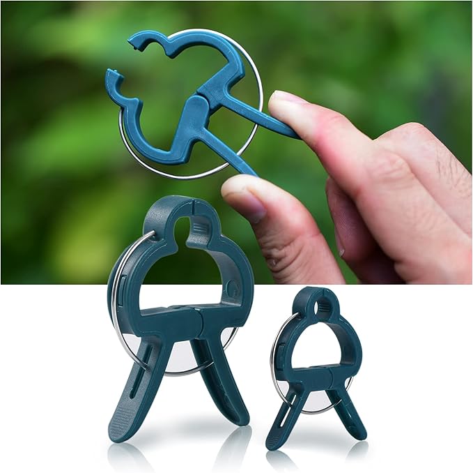Plant Support Clips, 120 PCS Gentle Flower Plant Clamps for Supporting Vine Climbing Plants, Gardening Lever Loop Gripper Clips Help Stems Vines Grow Straight Upright, 2 Sizes in one Pack
