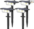 4 Pack Solar Spot Lights Outdoor Waterproof IP68, Auto On/Off Bright Solar Powered Spotlights with Wall Mount & Ground 2 IN 1, Adjustable Solar Landscape Lights for Outside Yard Garden Pathway