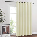 NICETOWN Blackout Sliding Door Curtain 84 inches Long, Grommet Patio Door Curtain & Drape Room Divider Sound & Light Blocking Privacy Thermal Drapes for Living Room (Beige, W80 x L84, 1 Panel)