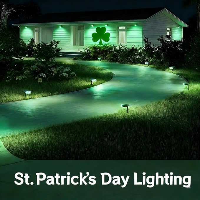 Linkind Smart Solar Lights Outdoor SL5 with Motion Sensor, APP Control Color Changing Solar Spot Lights Outdoor, St. Patrick's Day Decorations, IP65 Landscape Lighting for Yard, Garden, Path(6 Pack)