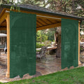 SpaceDresser Waterproof Outdoor Sheer Curtains for Patio - 2 Panels Rod Pocket Indoor Voile Sheer Curtain for Living Room,52W x 108L inch, Foliage Green