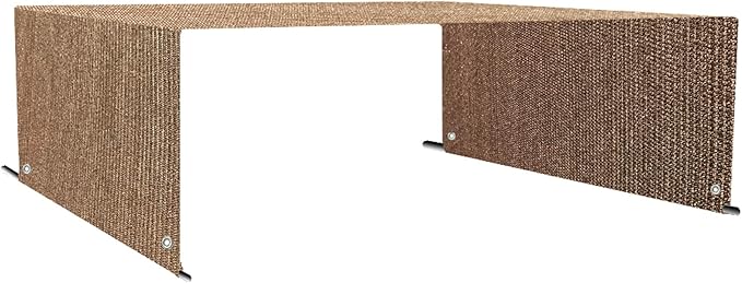 Universal Pergola Replacement Canopy Shade Cover with Breathable HDPE Fabric & Rod Pockets for 10 x 10 FT Pergola, Canopy Size: 192'' L x 106'' W (Walnut)
