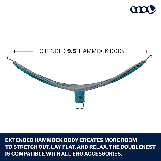 ENO, Eagles Nest Outfitters DoubleNest Lightweight Camping Hammock, 1 to 2 Person, Special Edition Colors, ATC