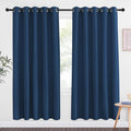 NICETOWN Moroccan Blue Blackout Curtains for Bedroom 72 Inches Long, Thermal Insulated Room Darkening Grommet Window Curtains for Living Room Nursery, 66 inch x 72 inche, 1 Panel