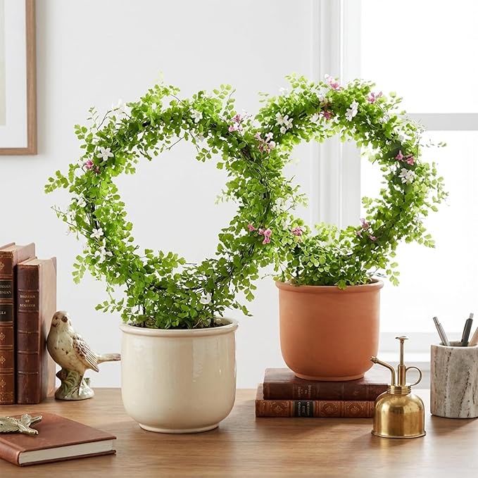 2 Pcs Trellis for Climbing Plants Indoor 14.5" Hoya Trellis Set Small Plant Support Stakes Round Climbing Plant Supports Flower Houseplant Hoya Support for Garden Stem Vines Potted Plants