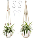 Augshy Macrame Plant Hanger, 2 Packs Plant Hangers, Hanging Planter for Indoor Plants Decorative Macrame Pot Hanger for Home Decor
