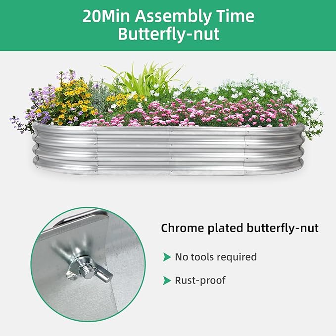 Raised Garden Bed (1, 8×4×1ft)