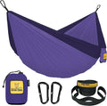 Wise Owl Outfitters Camping Hammock – 500lbs Portable Hammock with Tree Straps - Travel, Backpacking, Hiking, Outdoors Camping Gear - Single or Double