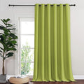 NICETOWN Room Divider Curtain 132 Inches Long, Wide Blackout Sliding Door Curtain for Bedroom, Room Darkening Privacy Window Curtain for Patio Door (1 Panel Set, Fresh Green, 80 x 132 Inch)