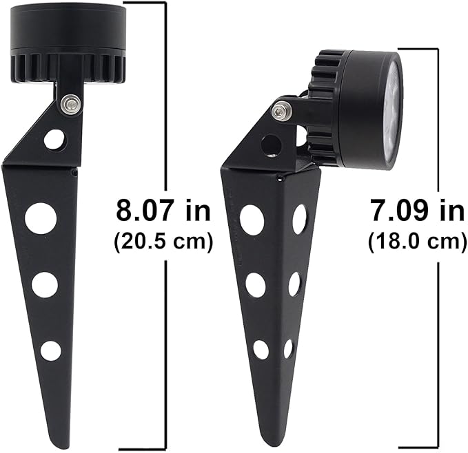 Legacy Mini 50X Twin Solar-Powered Spot Lights LED Spotlight Flag Pole Light (Warm White LED) for Outdoor Garden Yard Landscape Uplight Downlight, Waterproof, Black Finish