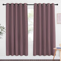 NICETOWN Blackout Curtain Panels for Bedroom - Grommet Room Darkening Noise Reducing Thermal Insulated Solid Privacy Window Treatments for Living Room (1 Panel, W66 x L72, Dry Rose)
