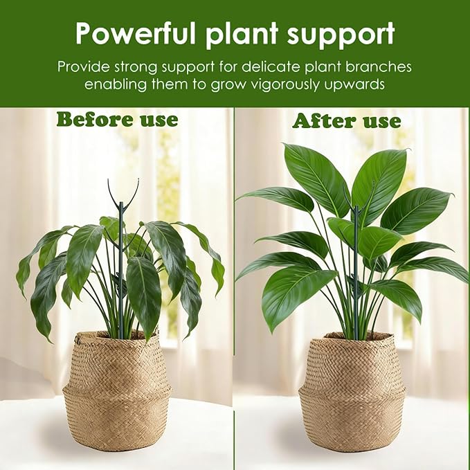 Stackable Monstera Moss Pole - 10 PCS Coir Plant Support Stakes for Indoor Plants, Bendable Totem Pole for Climbing Vines, Money Plant | Durable Indoor Plant Stakes (10 Pack)