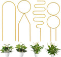 4 Pcs Small Metal Trellis for Potted Plants,Gold Trellis for Climbing Plants Indoor,Small Trellis for Potted Plants Support Stake House Plant Trellis for Garden Potted Plant,Hoya,Pothos,Flower