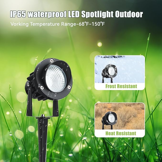 20W Dusk to Dawn Led Outdoor Light 120V 3000K 2000lm Warm White LED Spot Lights Outdoor Landscape Spotlights with Photocell Sensor IP65 Waterproof Spot Lights for Yard Flag Garden Tree, 2 Pack