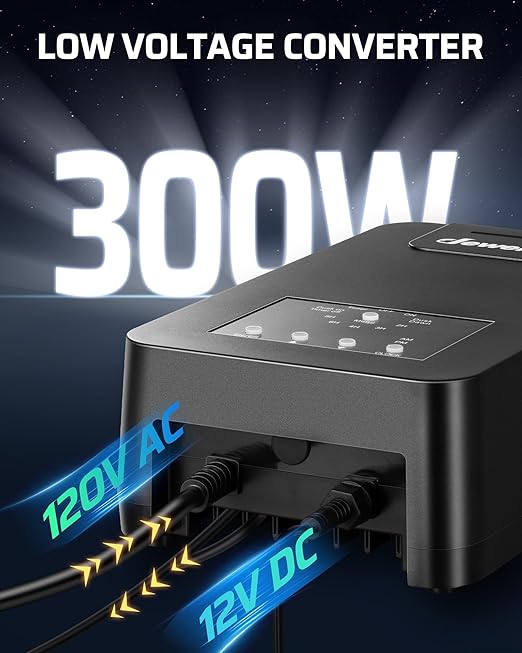 DEWENWILS 300W Low Voltage Landscape Transformer, Outdoor Low Voltage Transformer with Photocell Sensor & Timer, 120V AC to 15V DC, Landscape Lighting Transformer for Spotlight Garden Light Steplight