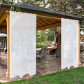 SpaceDresser Waterproof Outdoor Sheer Curtains for Patio - 4 Panels Rod Pocket Indoor Voile Sheer Curtain for Living Room,52W x 120L inch,White